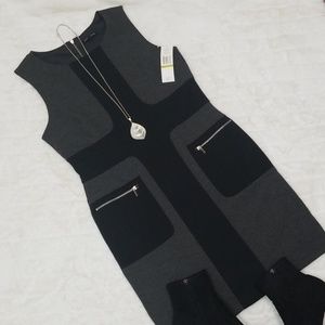 Sharagano Color Block Ponte Shift Dress